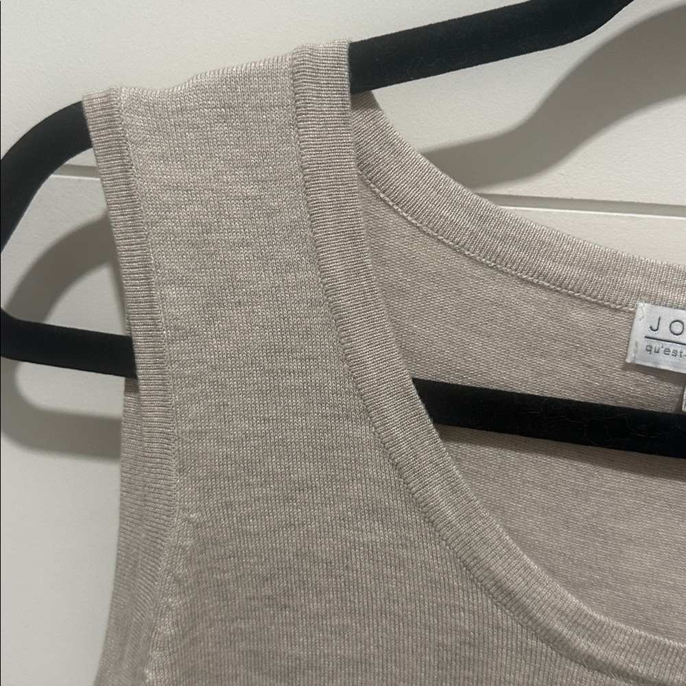Oatmeal Ruched Tank Top - Picture 6 of 7